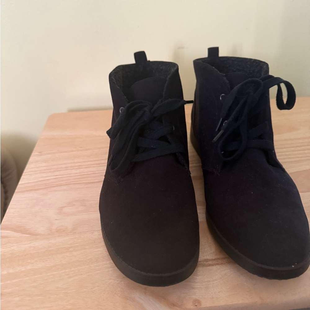 Indigo Dark Suede Lace-Up Boots